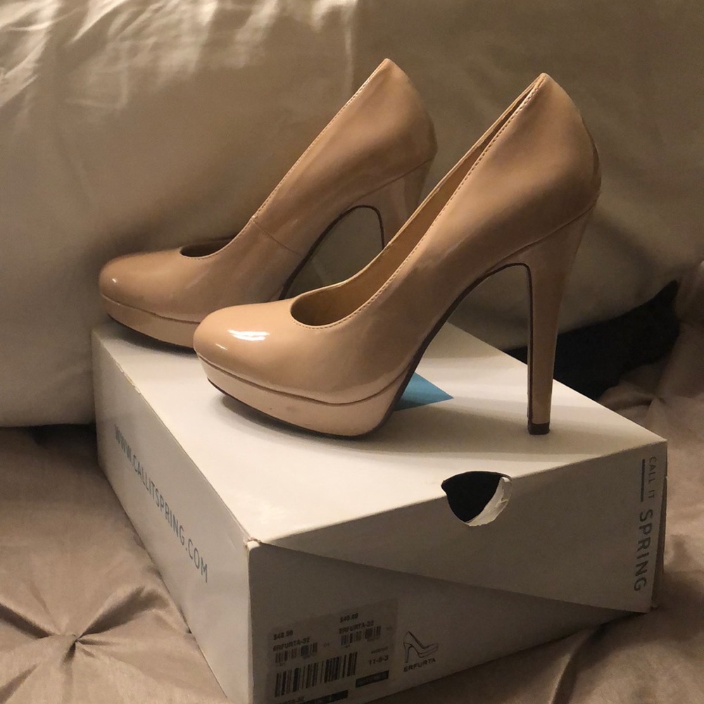Nude Platform Heels